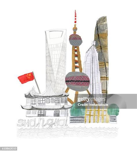 57 Shanghai Skyline Drawing Stock Photos, High-Res Pictures, and Images ...