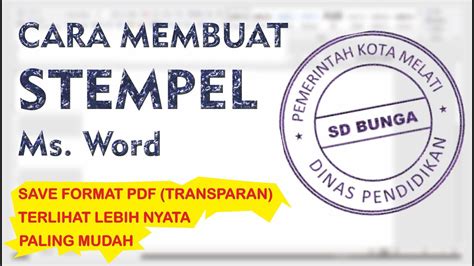 Cara Membuat Stempel Transparan - Project Soal