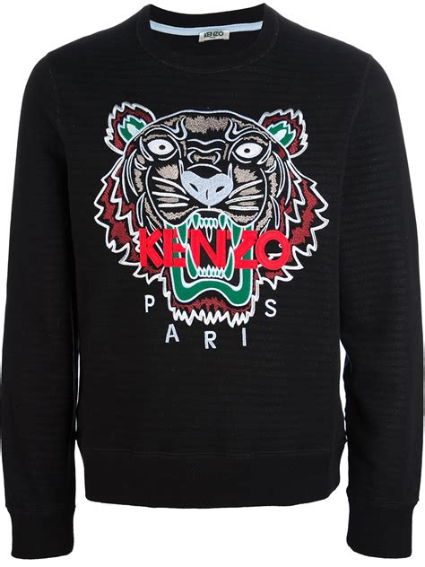 Lyst - Kenzo Slogan Tiger Print Sweatshirt in Black for Men