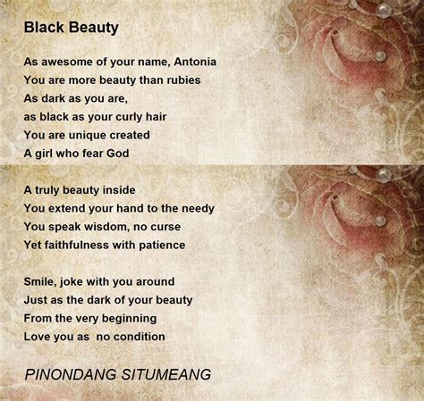 Black Beauty - Black Beauty Poem by PINONDANG SITUMEANG