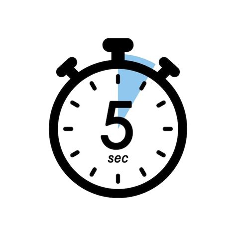 Premium Vector | Five seconds stopwatch icon timer symbol 5 sec waiting time vector illustration