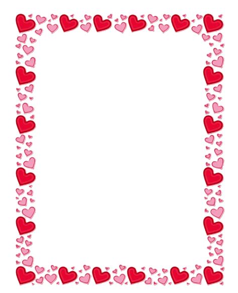 Heart Valentines Day Border PNG Pic | PNG All