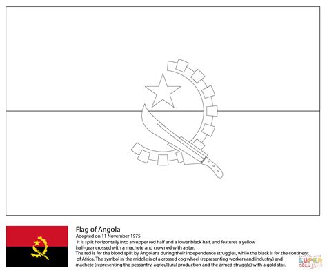 Printable Flag Of Angola Coloring Page | The Best Porn Website