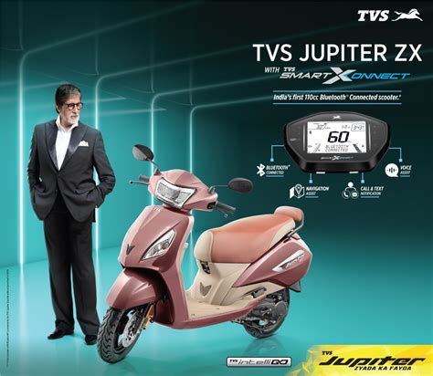 TVS Jupiter ZX SMARTXONNECT – Features, Colours, & Technical Specifications