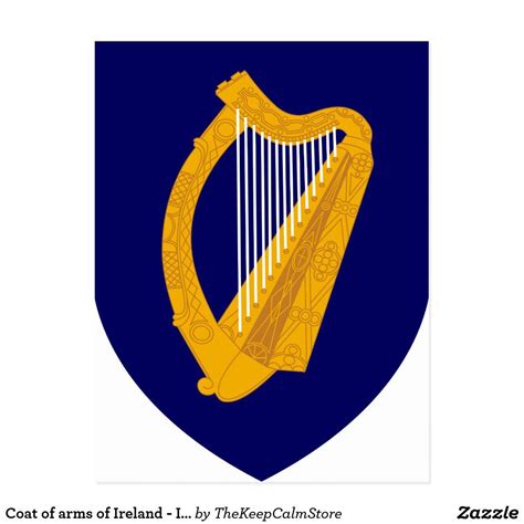 Coat of arms of Ireland - Irish Emblem Postcard | Zazzle | Coat of arms ...