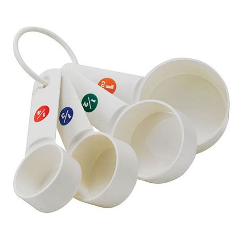 4-Pc Plastic Measuring Cup Set (1/4 Cup, 1/3 Cup, 1/2 Cup, 1 Cup) in ...