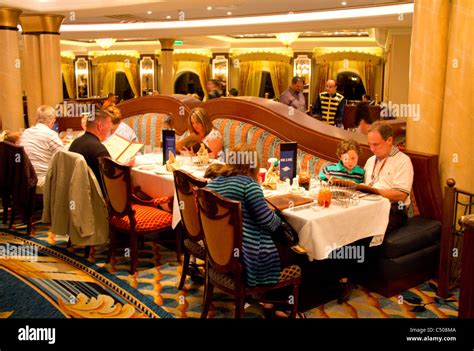 Royal Palace restaurant, Disney Dream cruise ship, Disney Cruise Line Stock Photo - Alamy