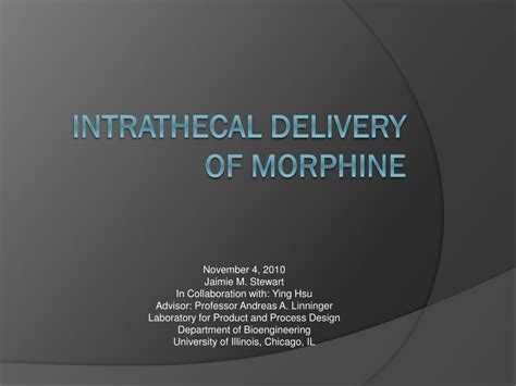 PPT - Intrathecal Delivery of Morphine PowerPoint Presentation, free download - ID:3739189