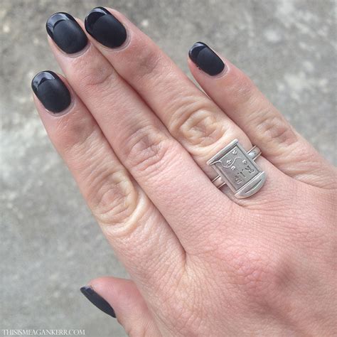 Matte Black French Manicure - This is Meagan Kerr