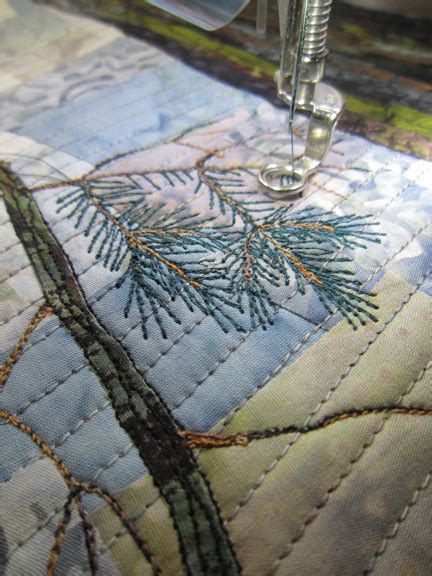 Barbara Strobel Lardon Art quilts: Pine Needles