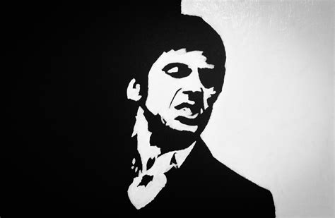 Scarface acrylic painting by Chris Mitchell Cartoon Character Tattoos, Chicano Style Tattoo ...