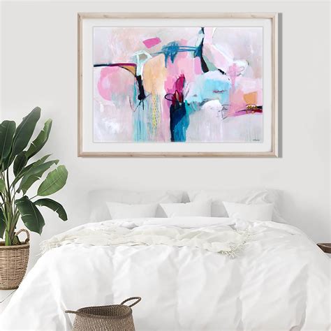 Pink Abstract Wall Decor Print Abstract Art Pastel Large - Etsy