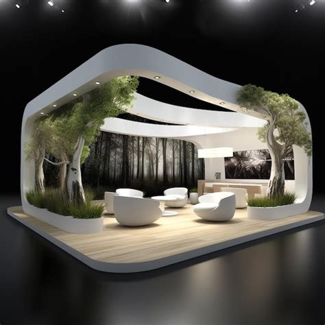 Premium Photo | Exhibition booth design environmental friendly theme ...