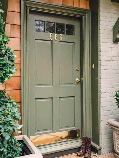 Olive Green Exterior Paint Schemes - COLOR ON TREND - DEEP MOSSY OLIVE ...