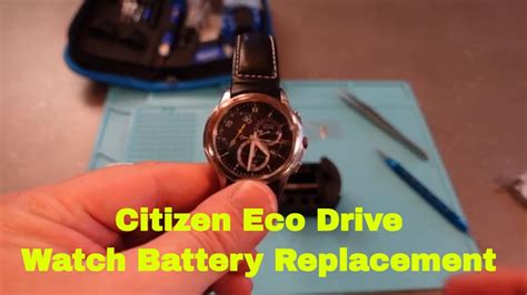 Watch battery replacement on a Citizen Eco Drive - YouTube