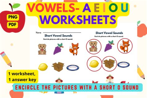 Encircle the Short O Words Worksheet Graphic by Charm Creatives ...