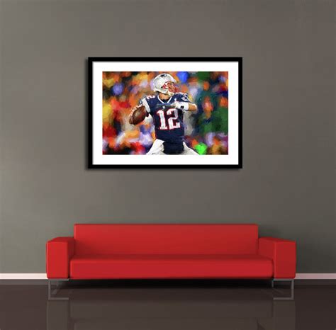 Tom Brady Art Tom Brady Canvas Tom Brady Painting Tom Brady - Etsy