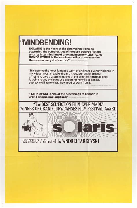 Solaris Original 1976 U.S. One Sheet Movie Poster - Posteritati Movie Poster Gallery