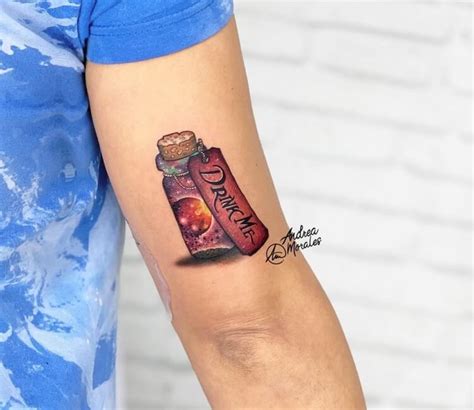 Drink me tattoo by Andrea Morales | Post 30527