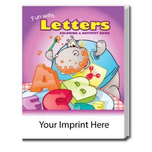Custom Printed "Fun With Letters" Coloring Book