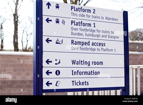 modern railway station signs Stock Photo - Alamy