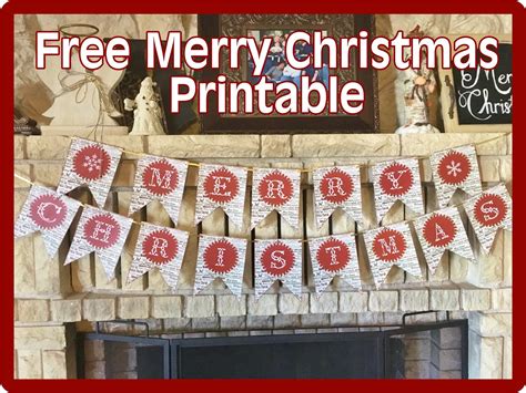 HollysHome Family Life: Free" Merry Christmas" Banner Printable