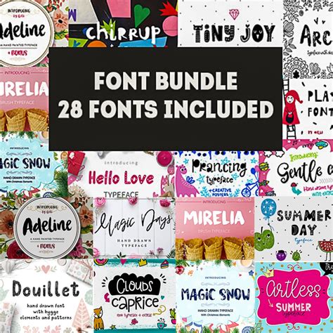 28 Cool Fonts with Extras Collection | Free download