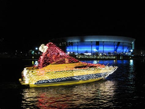 Lighted Boat Parade on the Downtown Stockton waterfront. Held the first Saturday in December ...