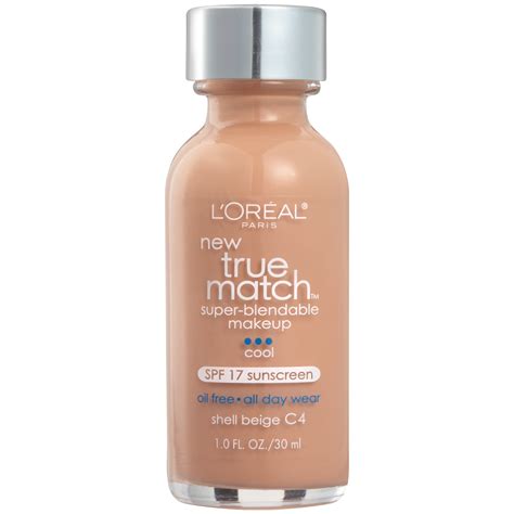 L'Oreal Paris True Match Super-Blendable Foundation Makeup, SPF 17 ...