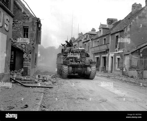 Normandy, France, June 1944. Allied soldiers fighting in the Stock Photo, Royalty Free Image ...