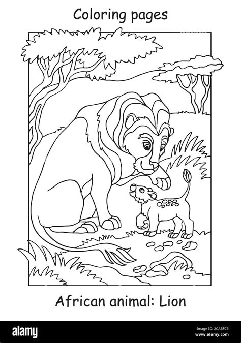 Lion Family Coloring Pages