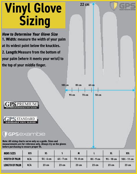 Glove Size Charts | GPS Gloves