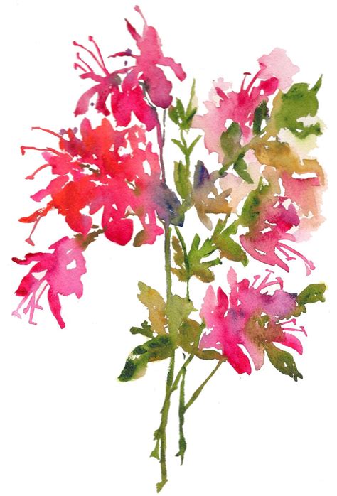 Fresh Pick Azaleas Watercolor Print 8x10 Watercolor Flowers