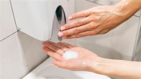 Free Photo | Person washing hands with soap