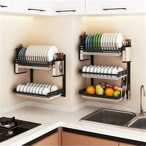 Inspiring Dish Rack Ideas For Your Kitchen 09 - HOMYHOMEE