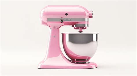 Premium Photo | Pink stand mixer isolated on white background