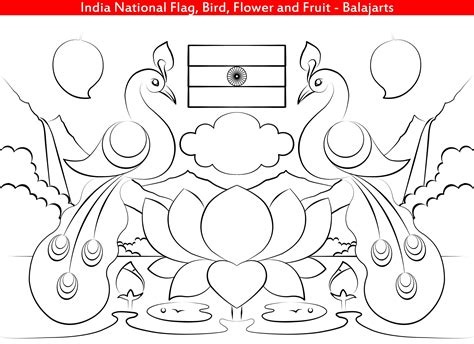 National Symbols of India Flag Drawing, Symbol Drawing, Hand Art ...