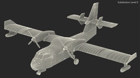 Canadair D415 Amphibious Water Bomber 3D Model $149 - .3ds .blend .c4d ...