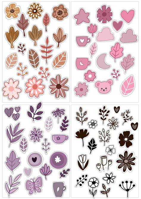 Set of Colorful Printable Stickers | Scrapbook stickers printable, Printable stickers, Print ...