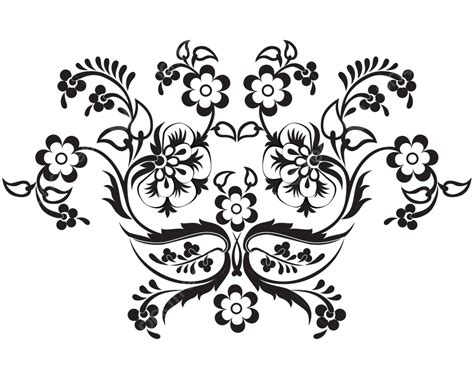 Black Oriental Ottoman Design Nine Tints Floral Decorative Vector, Tints, Floral, Decorative PNG ...