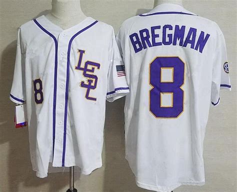 Vintage LSU Tigers Alex Bregman 8 Baseball Jerseys All Stitched Houston Astros | Baseball ...