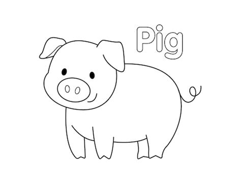 Pig Coloring Page - Little Bee Family