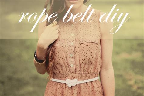 Sincerely, Kinsey: Rope Belt DIY