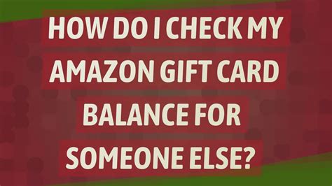 How do I check my Amazon gift card balance for someone else? - YouTube