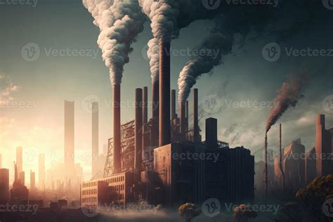 Exhaust fumes from industrial factories. Air pollution and air quality concept. 21877120 Stock ...