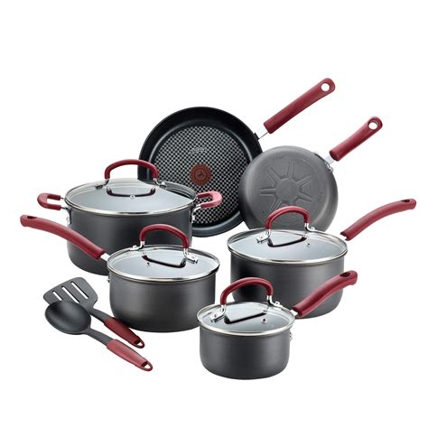 T-fall Ultimate Hard Anodized Dishwasher Safe Nonstick Cookware Set 12 ...