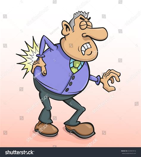 Bad Back Cartoon Vector Illustration Stock Vector (Royalty Free) 653907616 | Shutterstock