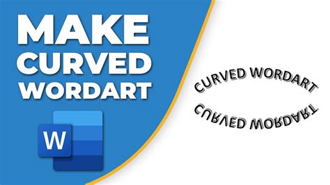 How to make curved word art in Microsoft word - YouTube