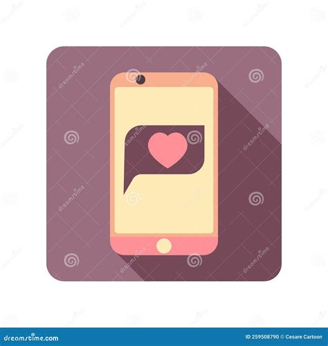 Cartoon love message stock vector. Illustration of flat - 259508790