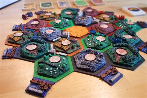 I made a custom 3d settlers of catan set for my friends wedding! #handmade #crafts #HowTo #DIY ...